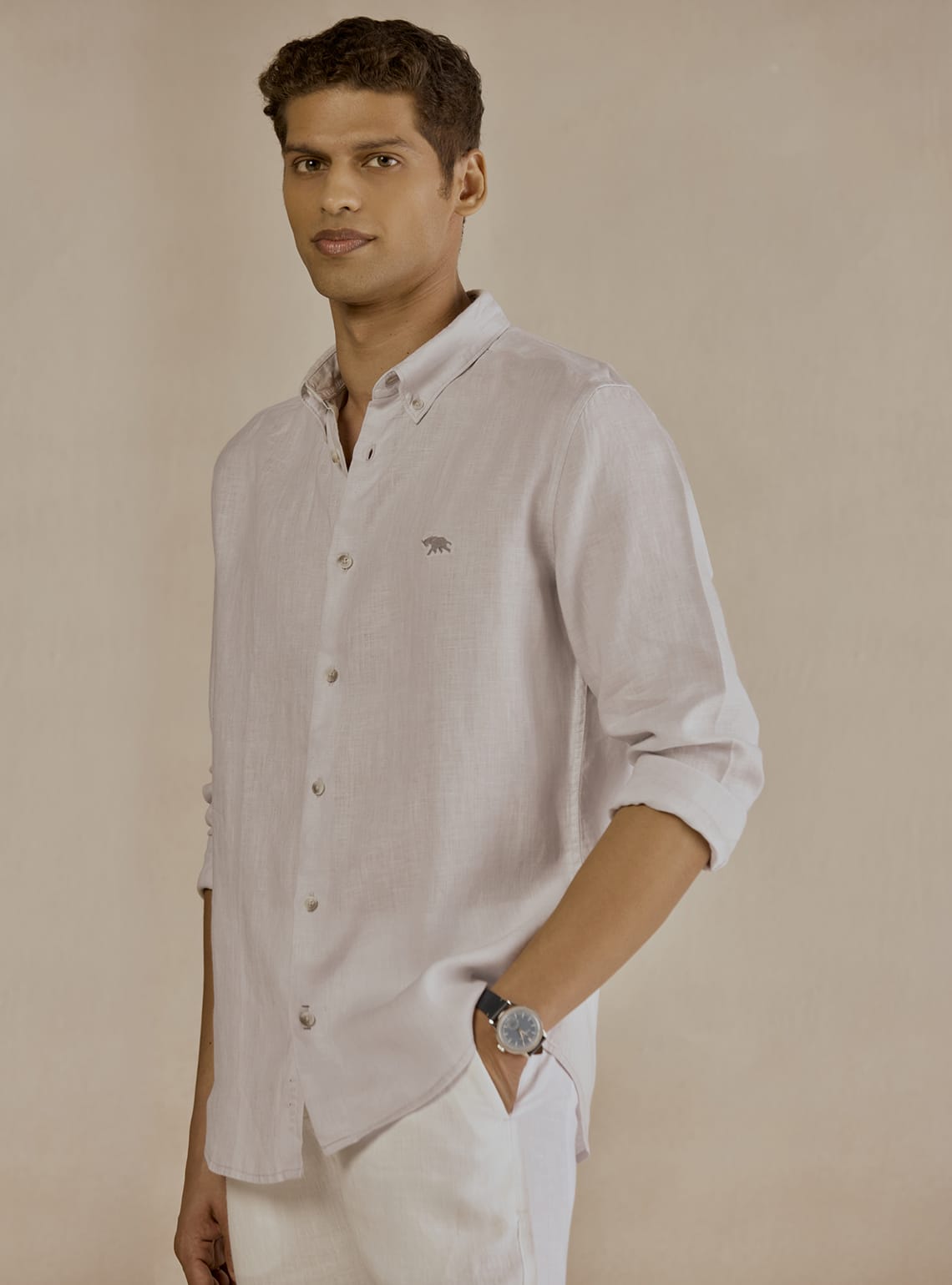 Zorba Grey Linen Shirt