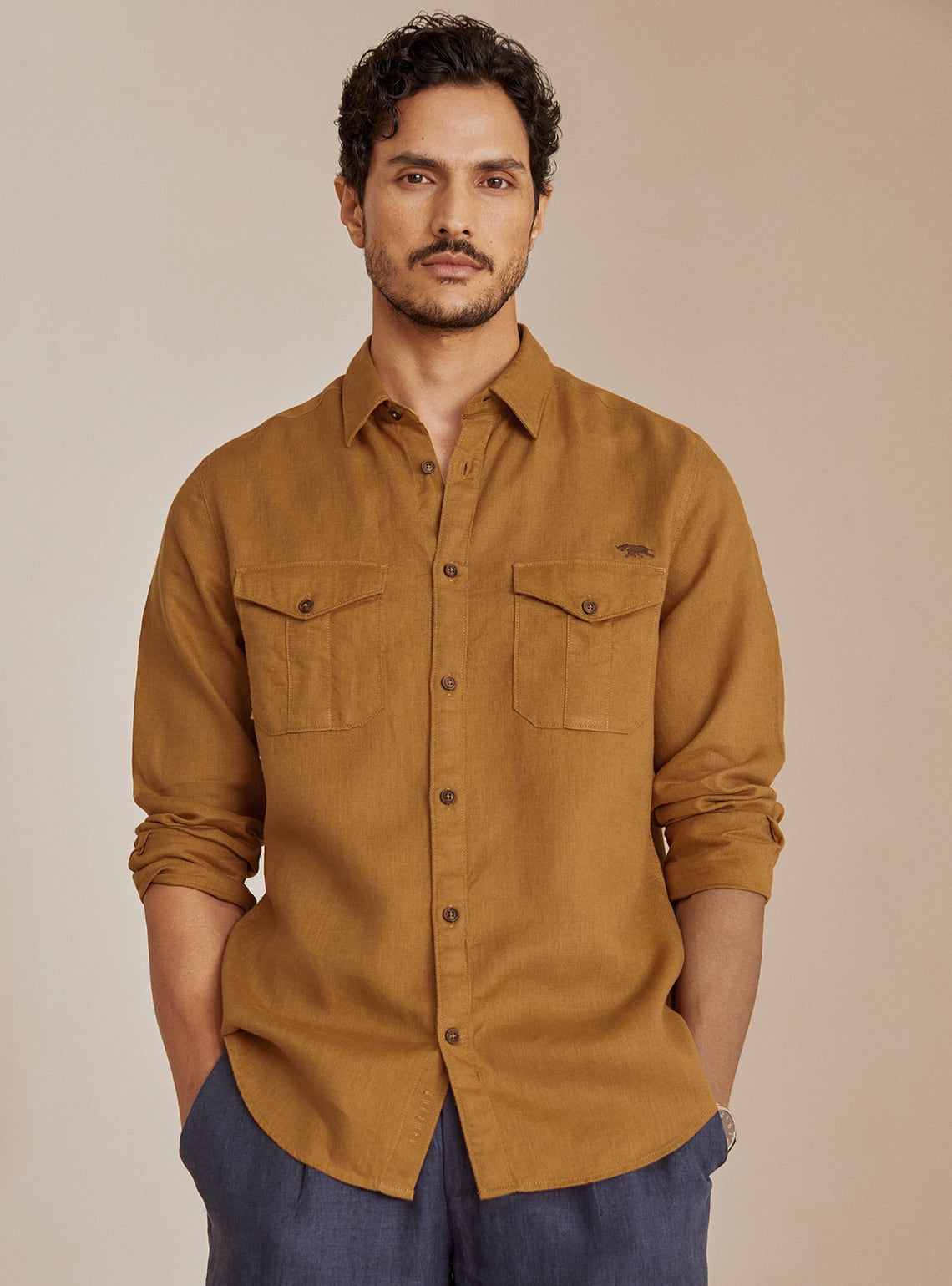 Dijon Linen Explorer Shirt