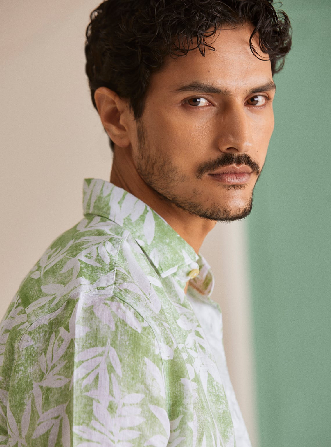 Tropical Lime Linen Shirt