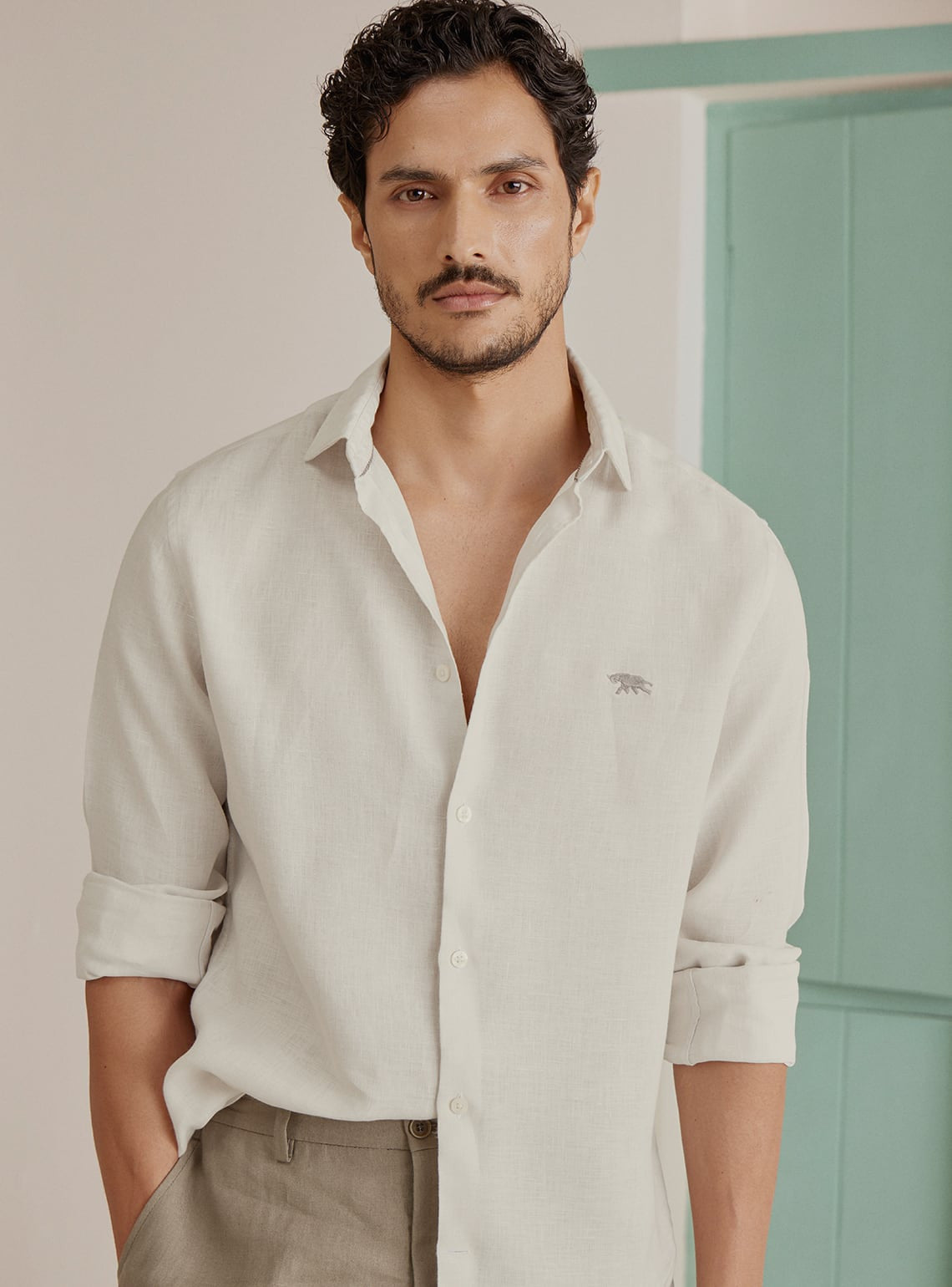 Cosmic Latte Linen Shirt