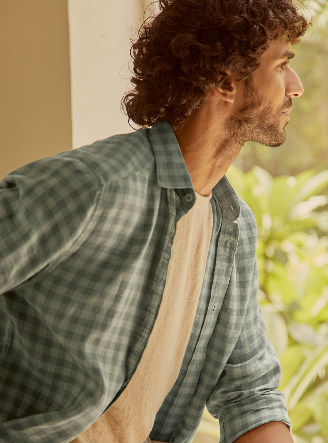 Fern Check Linen Shirt