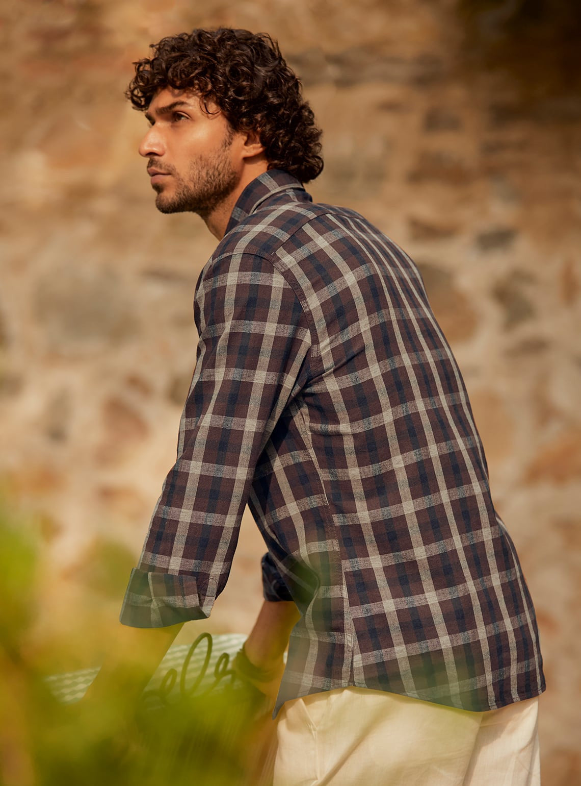 Dark Brownstone Check Shirt