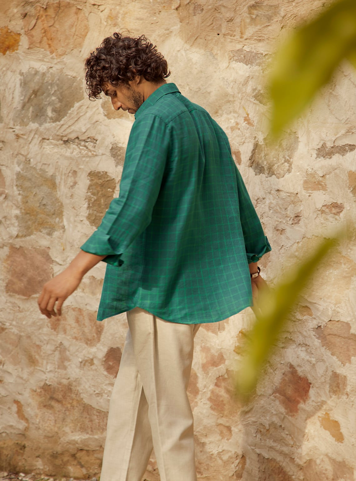 Celadon Green Linen Shirt
