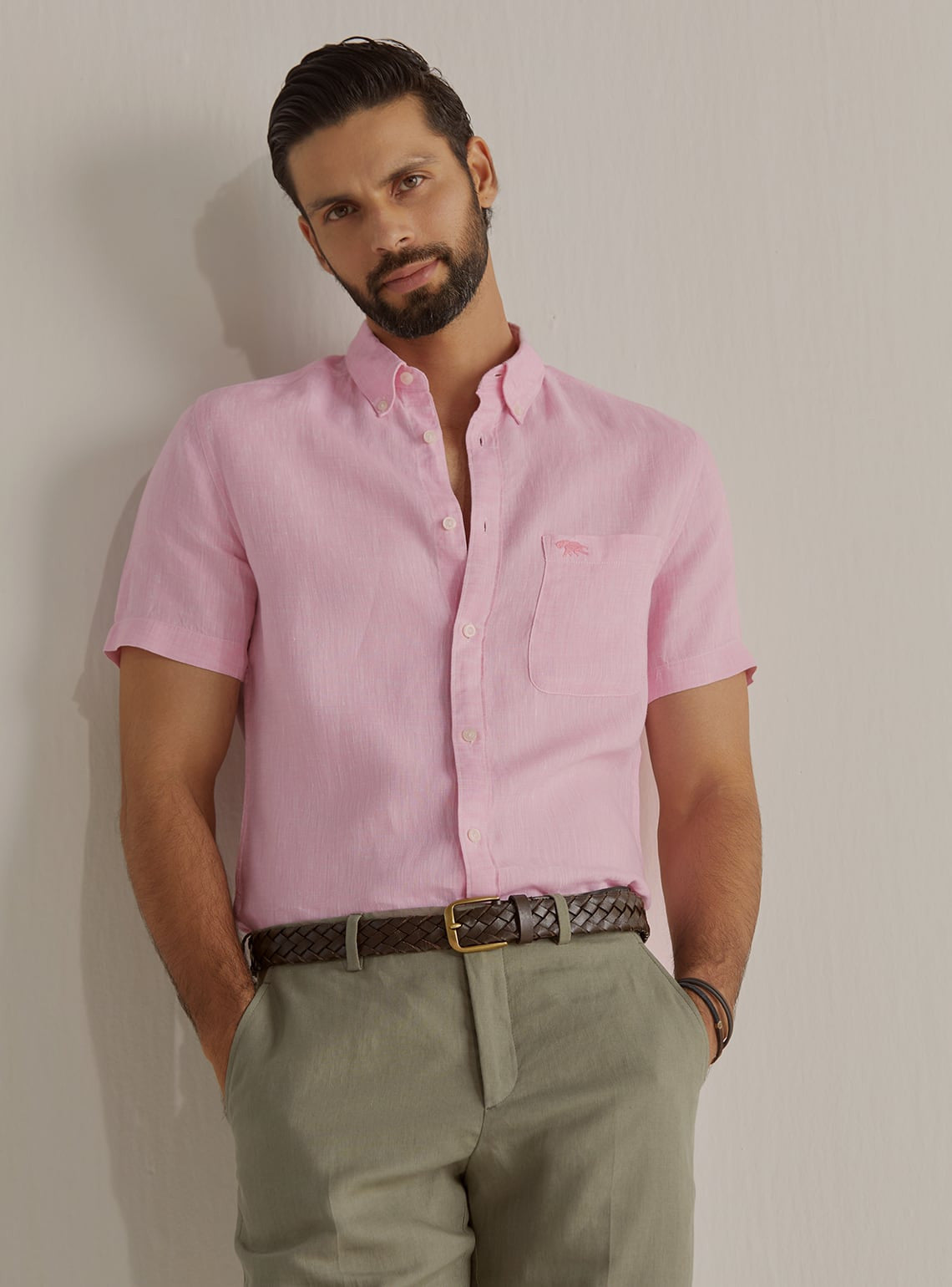 Rose Chambray Linen Shirt