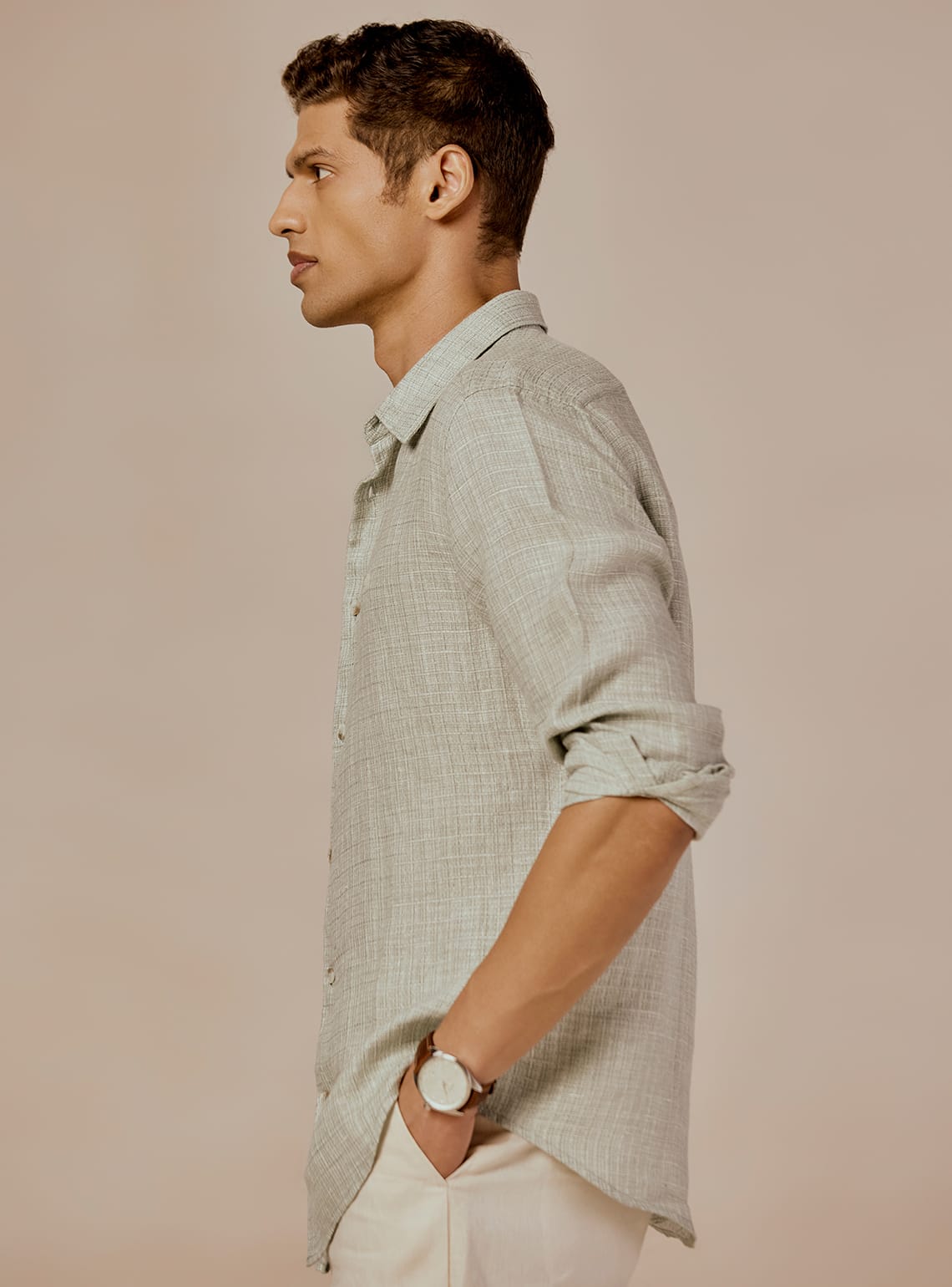 Silver Sand Linen Shirt
