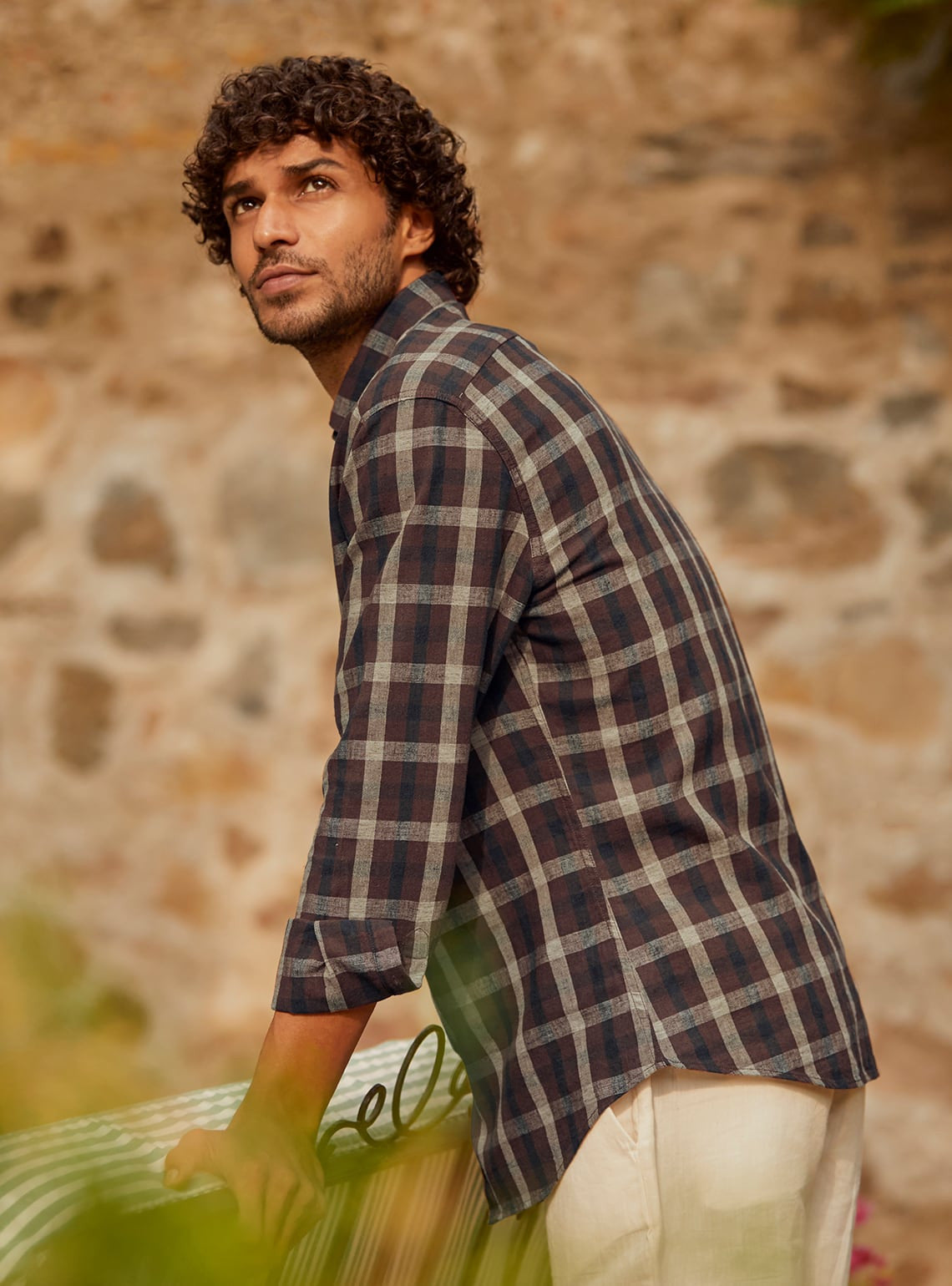 Dark Brownstone Check Shirt