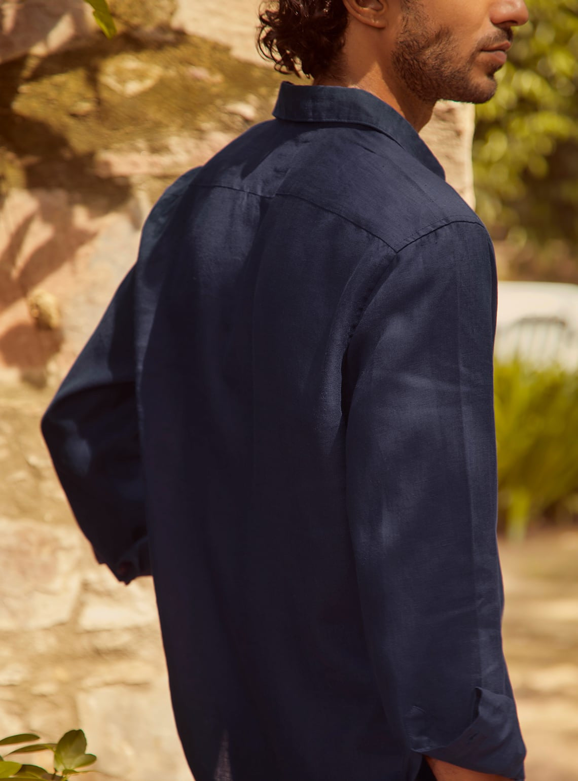 Midnight Blue Linen Shirt