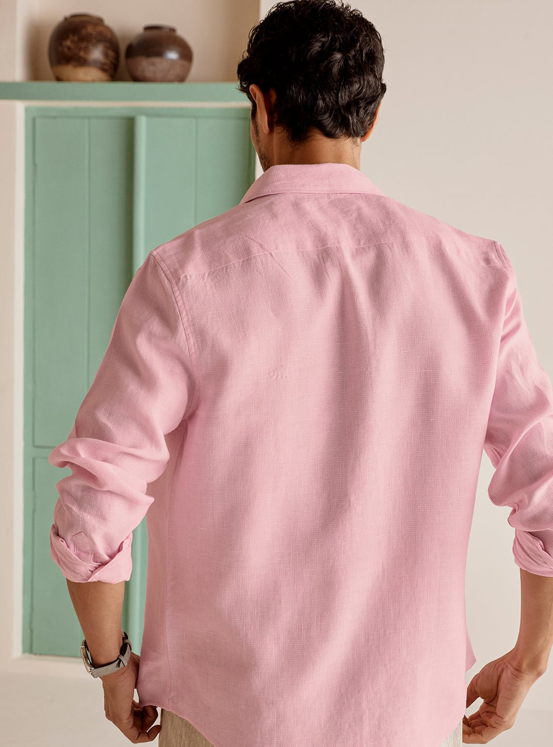 Orchid Pink Linen Shirt