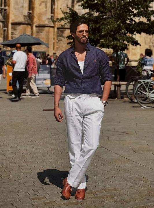 Deep Sea Linen Shirt