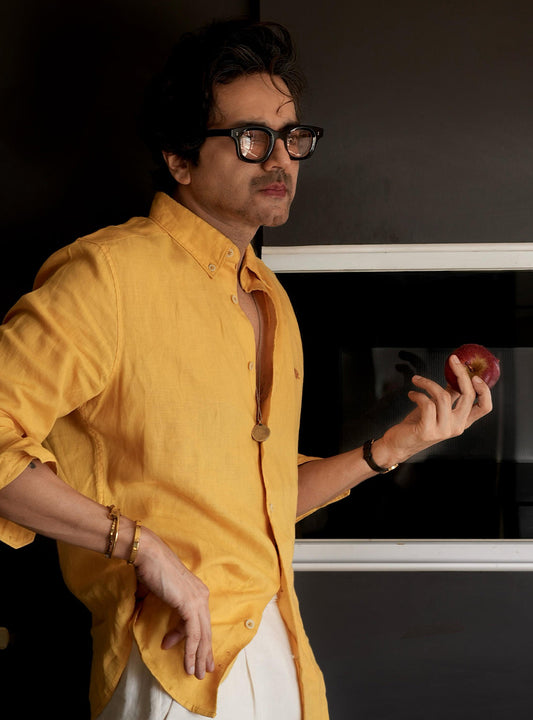 Tumeric Gold Linen Shirt