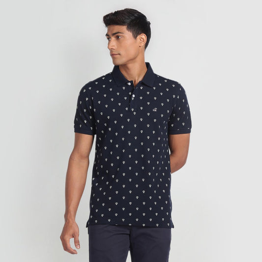 SPORTS Men Printed Polo T-shirt