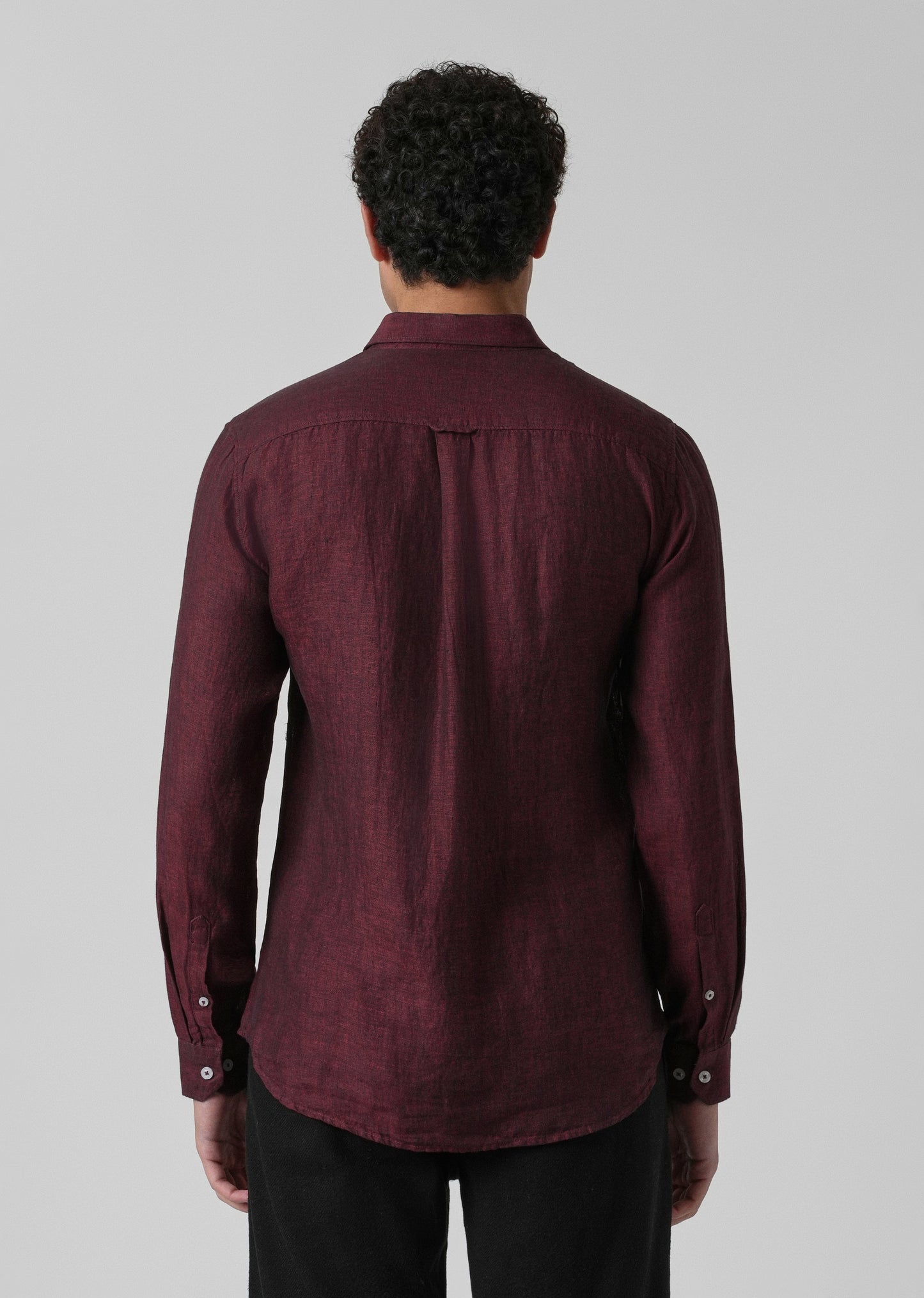 100% Pure Irish Burnt Maroon Linen Shirt