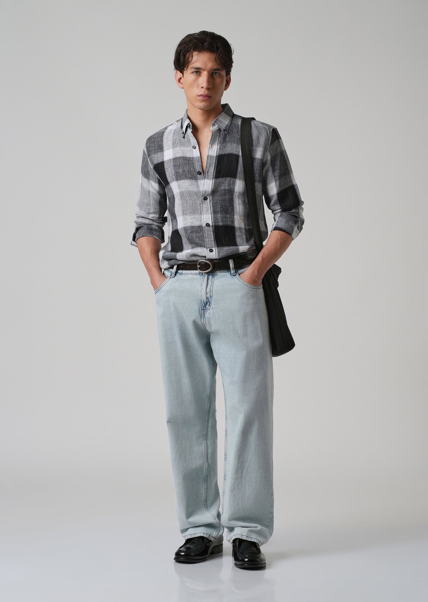 100% Pure Irish Linen Checks Shirt