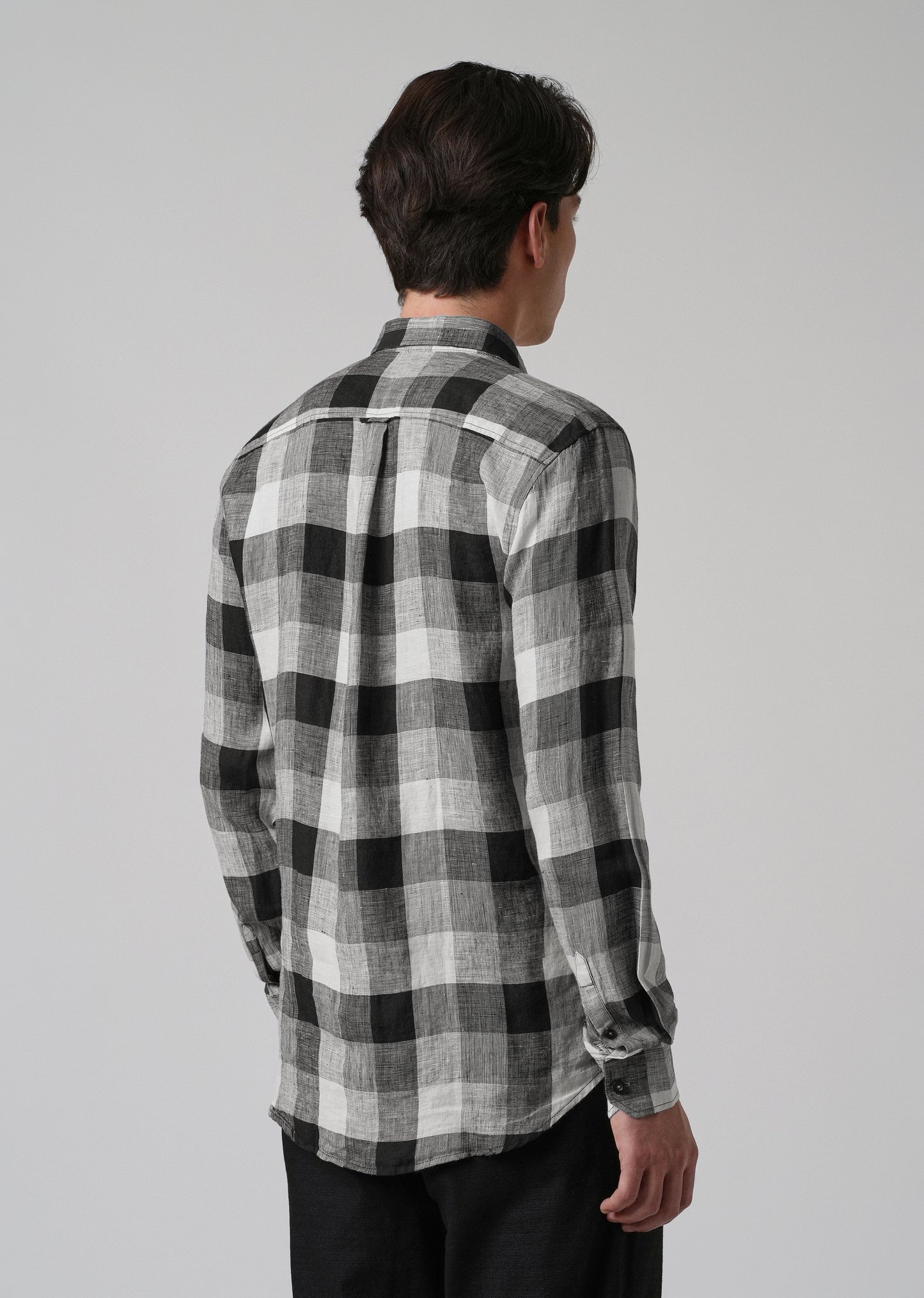 100% Pure Irish Linen Quadric Checks Shirt