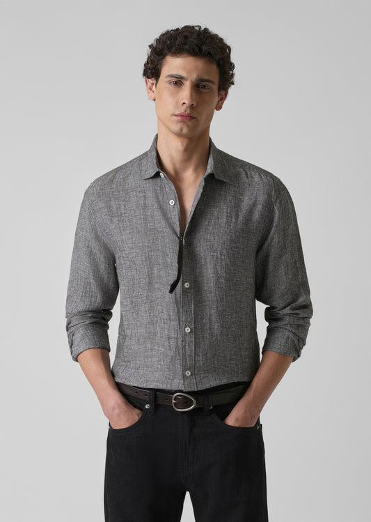 100% Pure Irish Mist Grey Linen Shirt