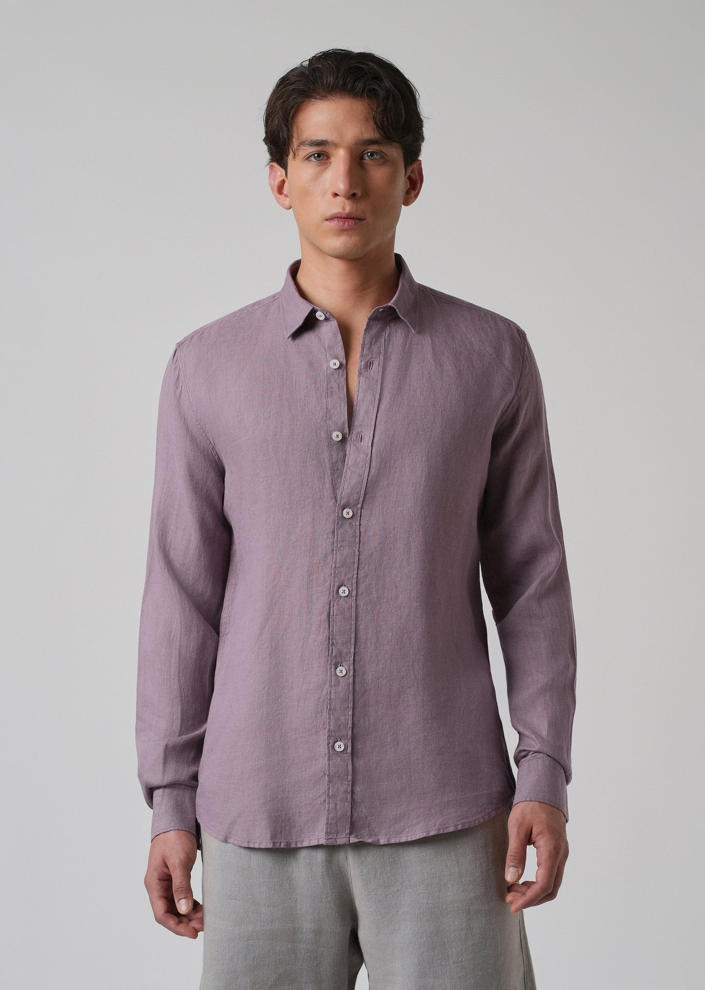 100% Pure Lavender Linen Shirt
