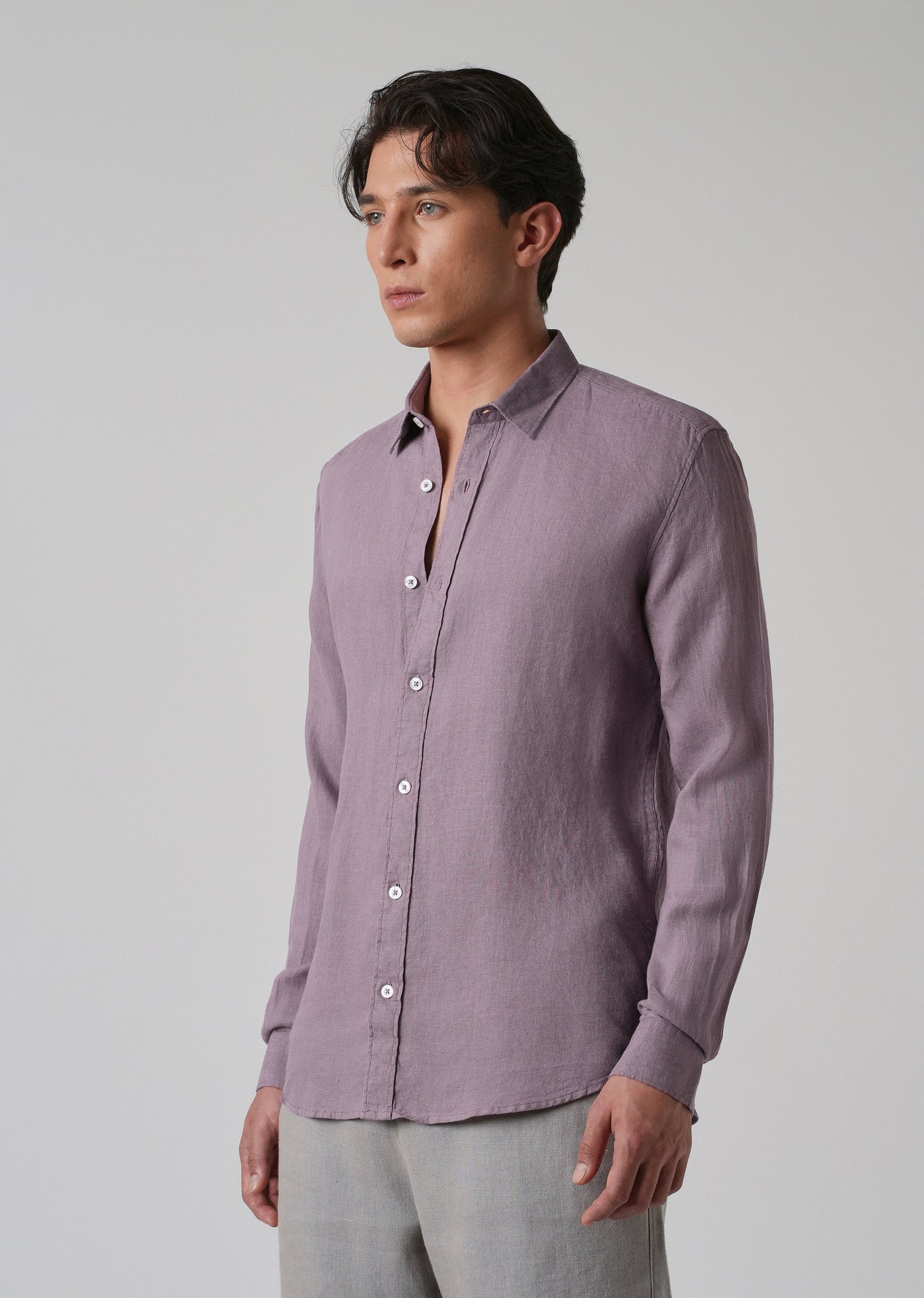 100% Pure Lavender Linen Shirt