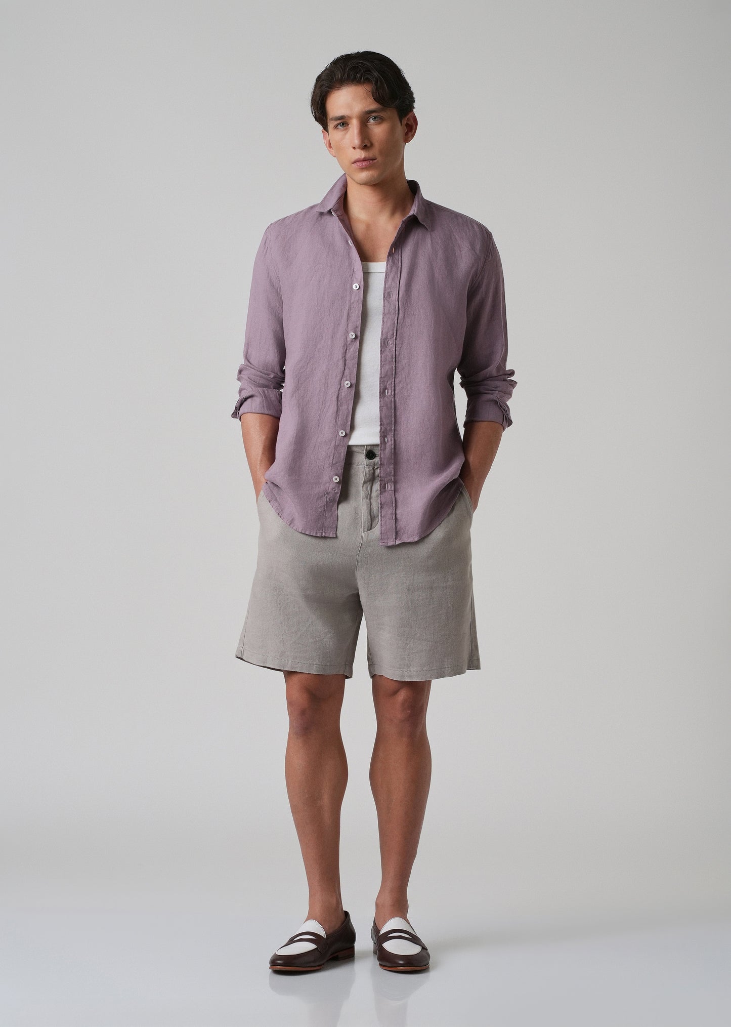 100% Pure Lavender Linen Shirt