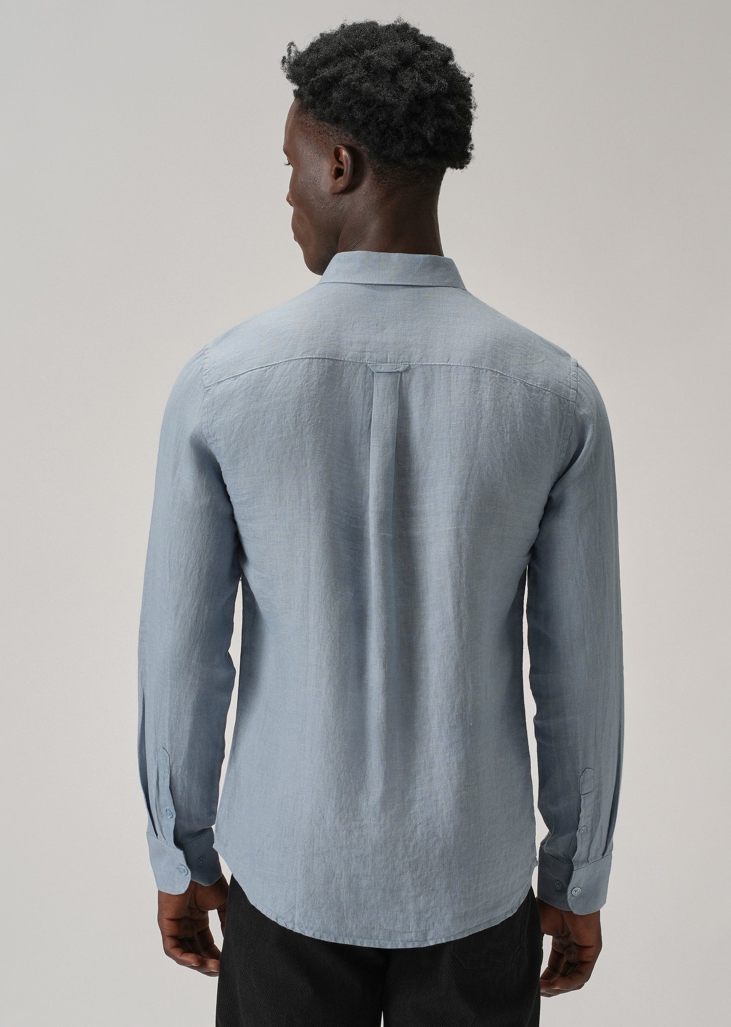 100% Pure Light Blue Linen Shirt