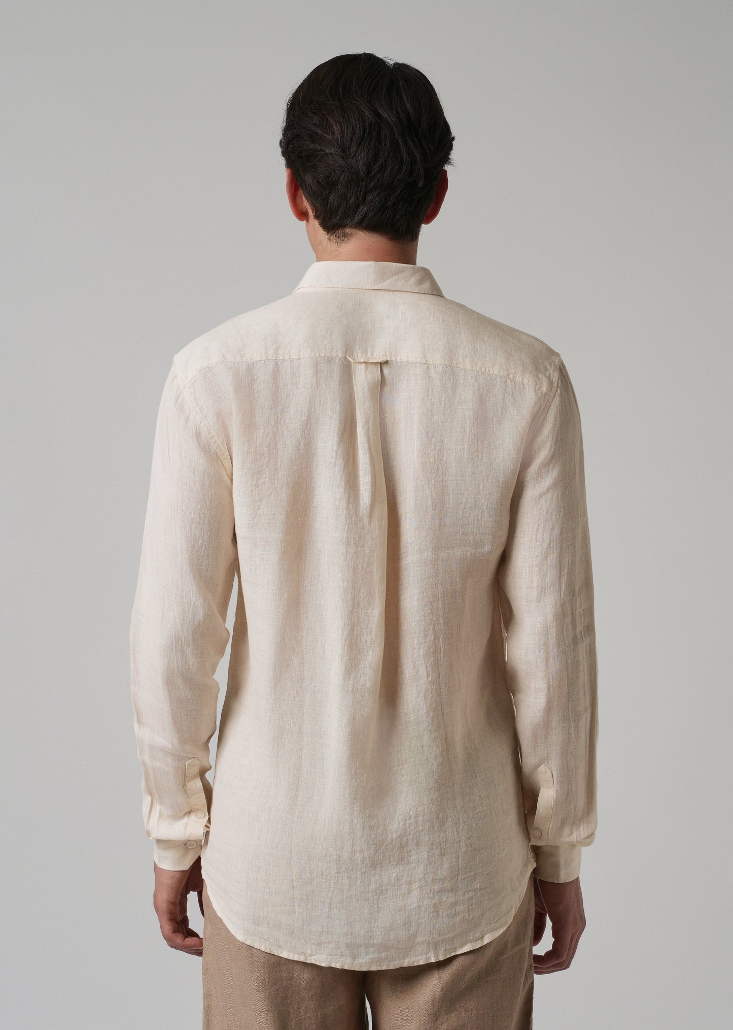 100% Pure Light Cream Linen Shirt