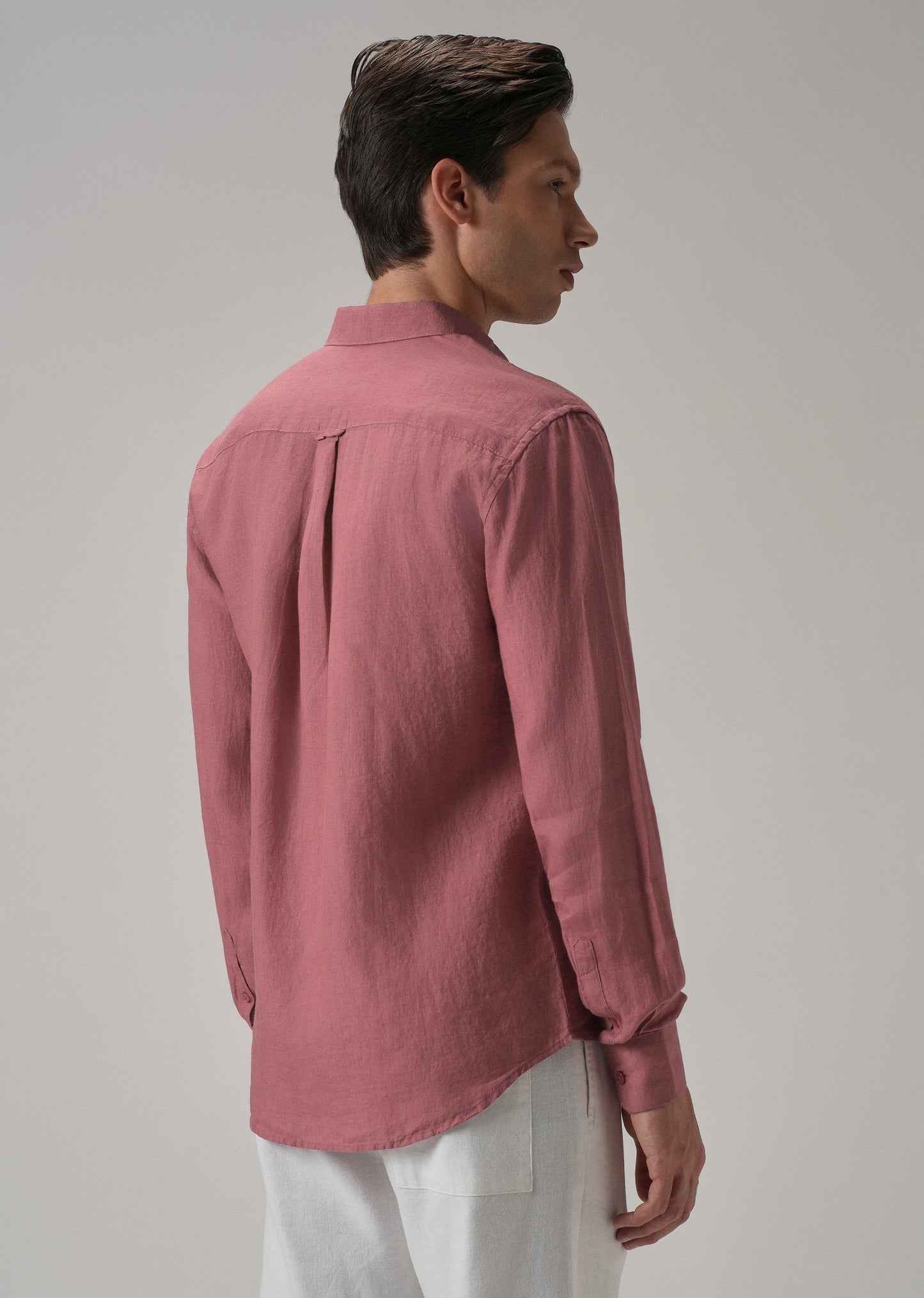 100% Pure Crimson Linen Shirt