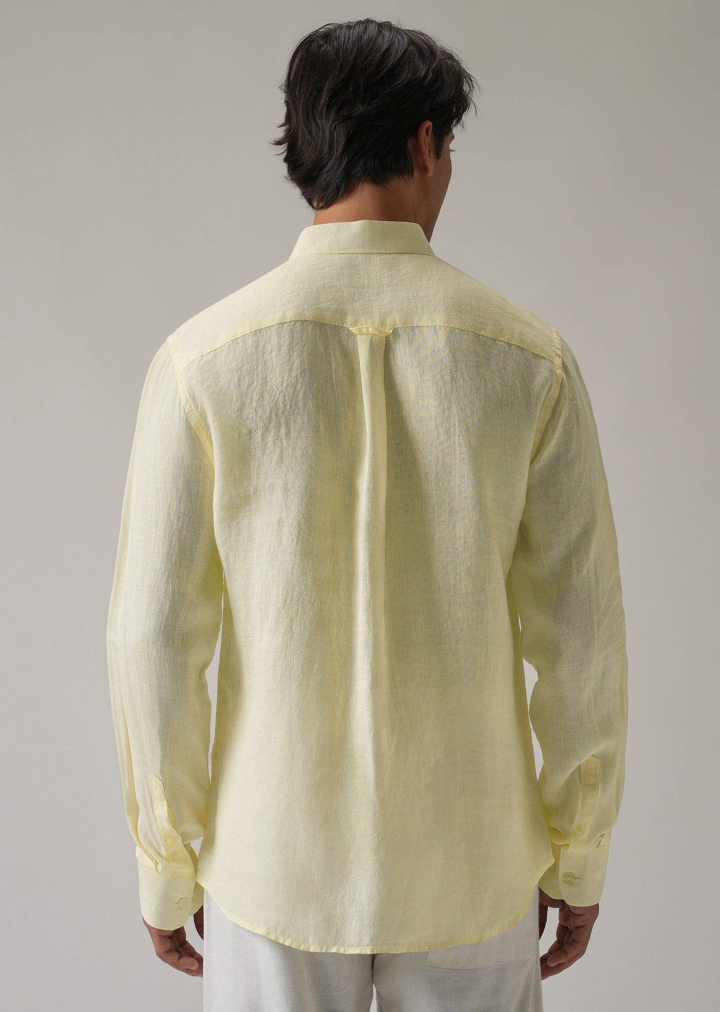 100% Pure Yellow Linen Shirt