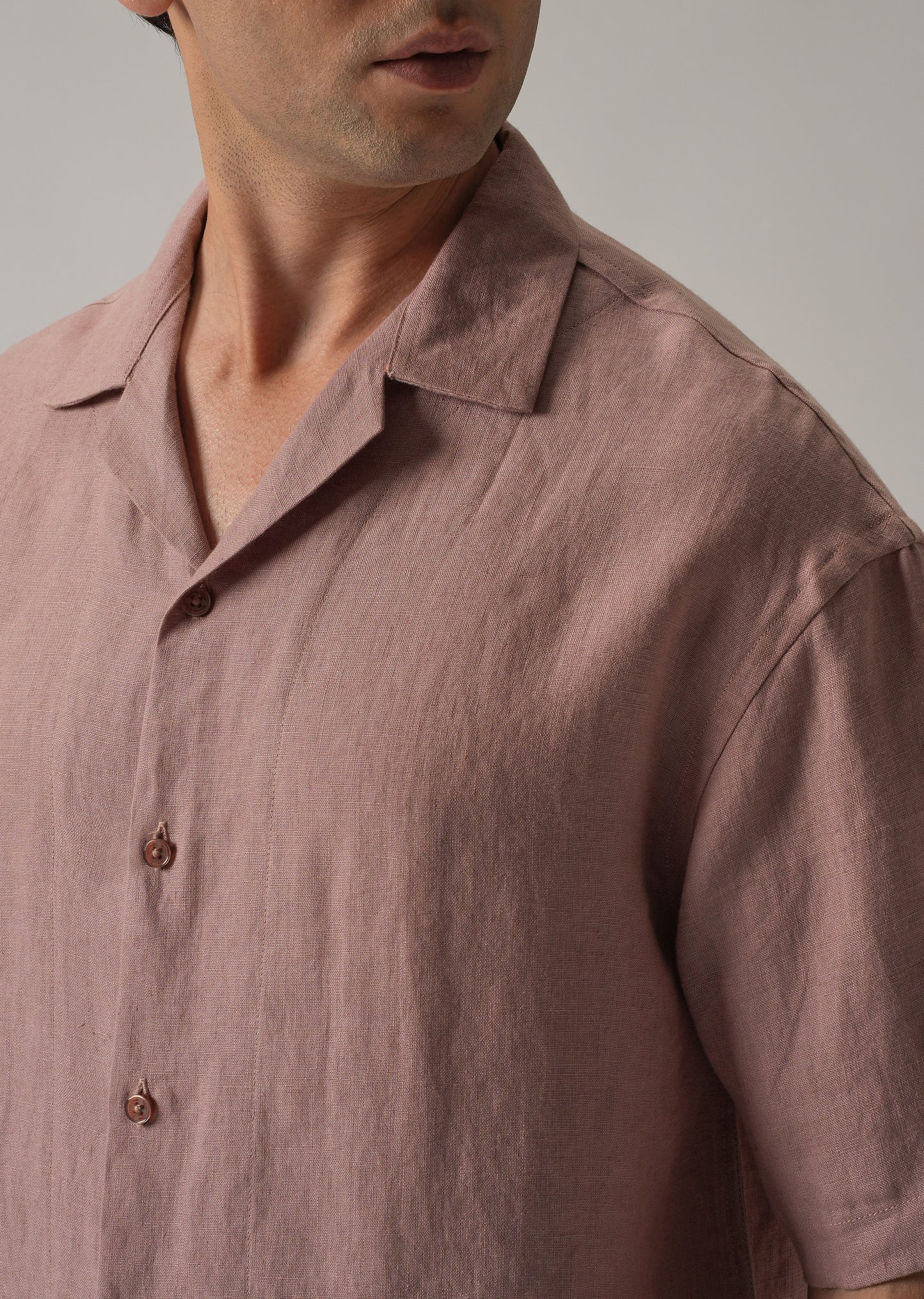 100% Pure Irish Pink Linen Shirt