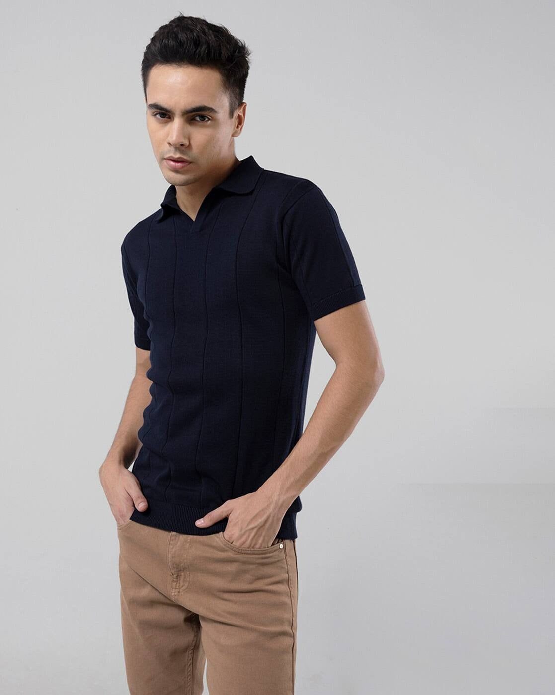 SNITCH Striped Polo T-Shirt for Men