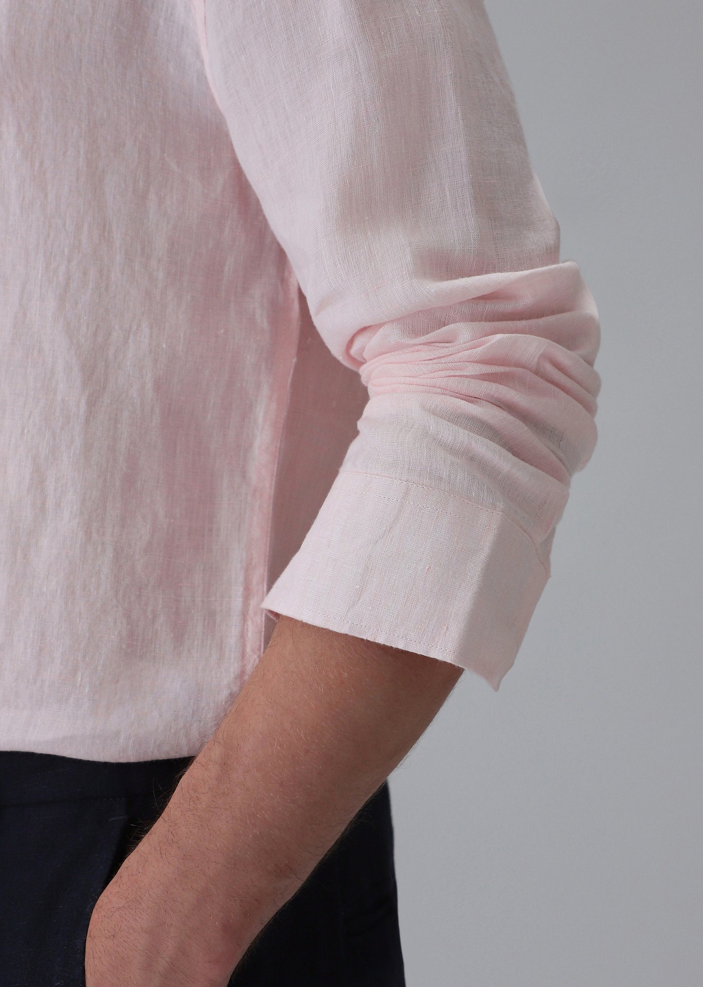 100% Pure Irish Pastel Pink Linen Shirt