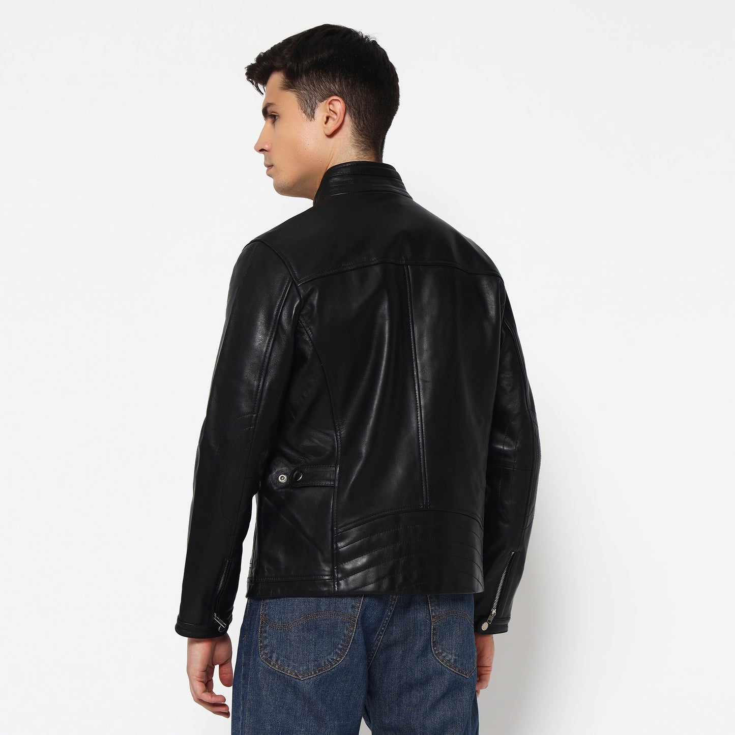 Luxe Black Men's Leather Jacket