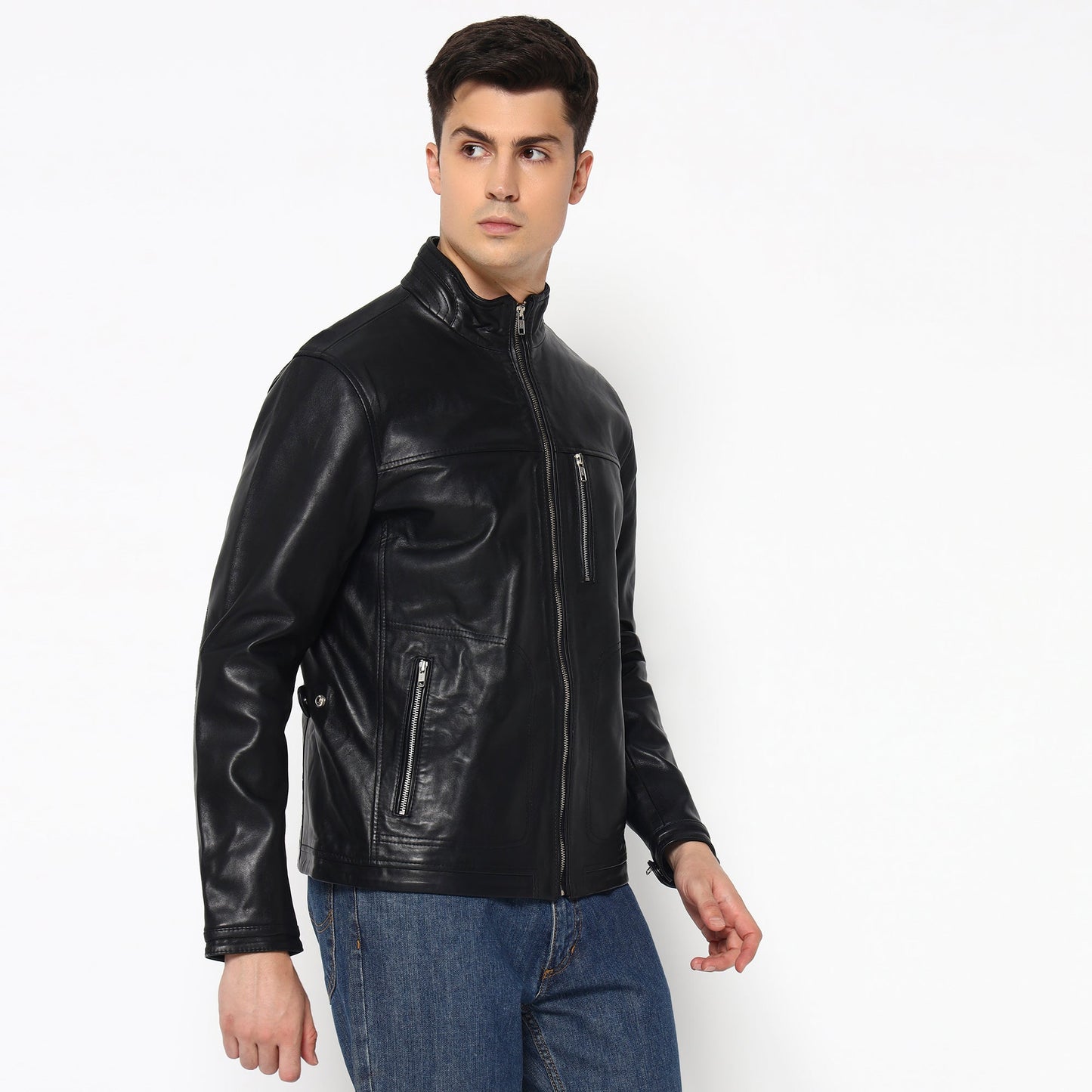 Luxe Black Men's Leather Jacket