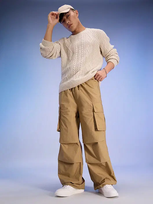 Parachute Pants: Tan Brown Cargo