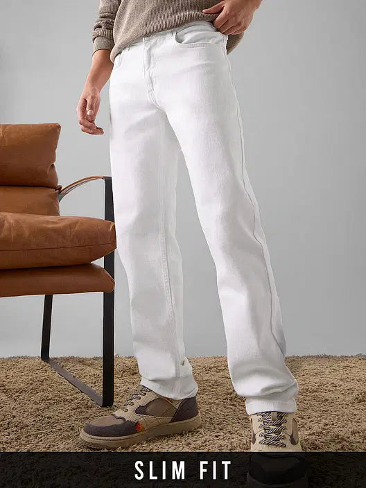 Denim: Ivory Jeans