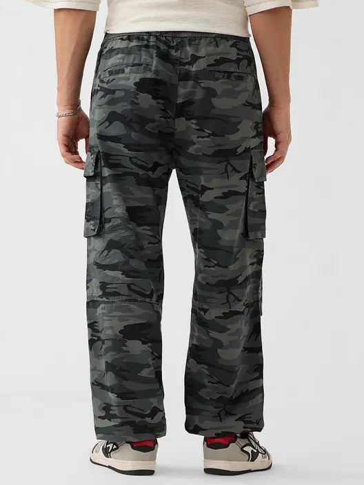 Parachute Pants: Grey Camo Cargo