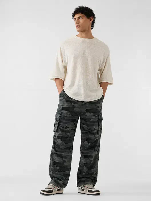 Parachute Pants: Grey Camo Cargo