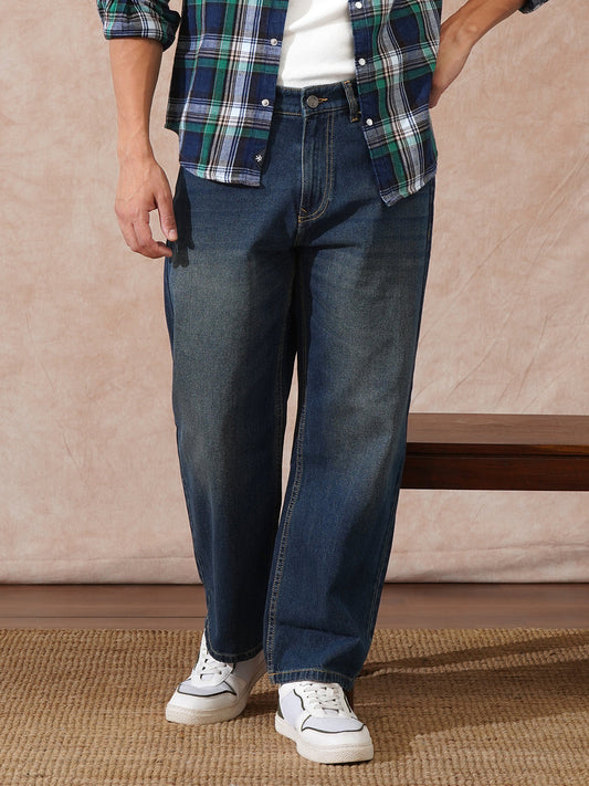 Heavy Fade Loose Fit Jeans | Blue