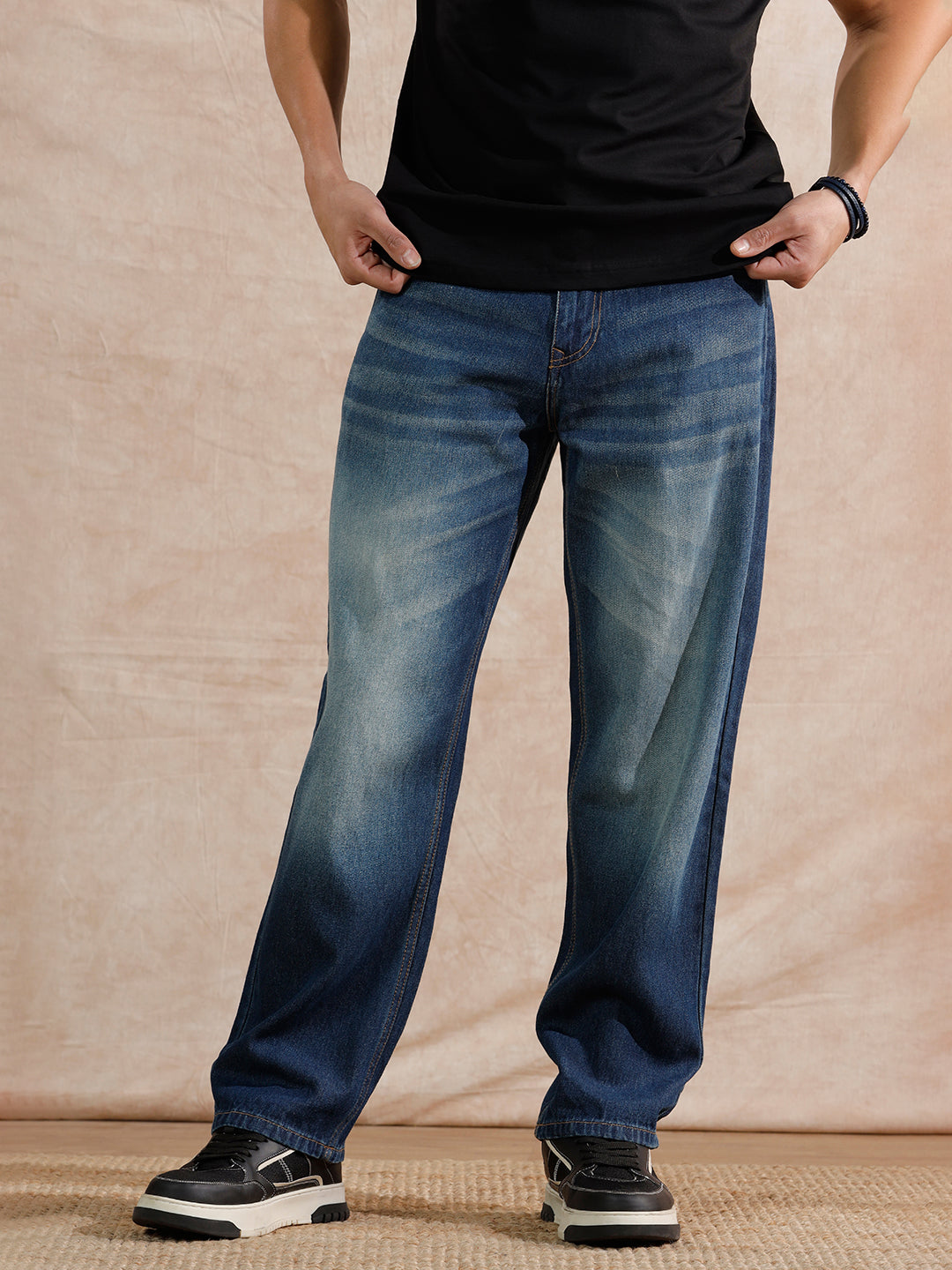 Casual Loose Fit Jeans | Darkstone