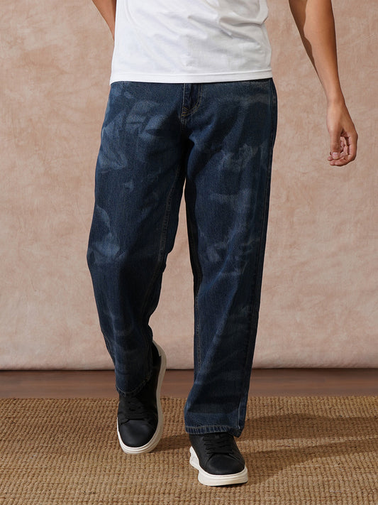 Washed Loose Fit Jeans | Blue