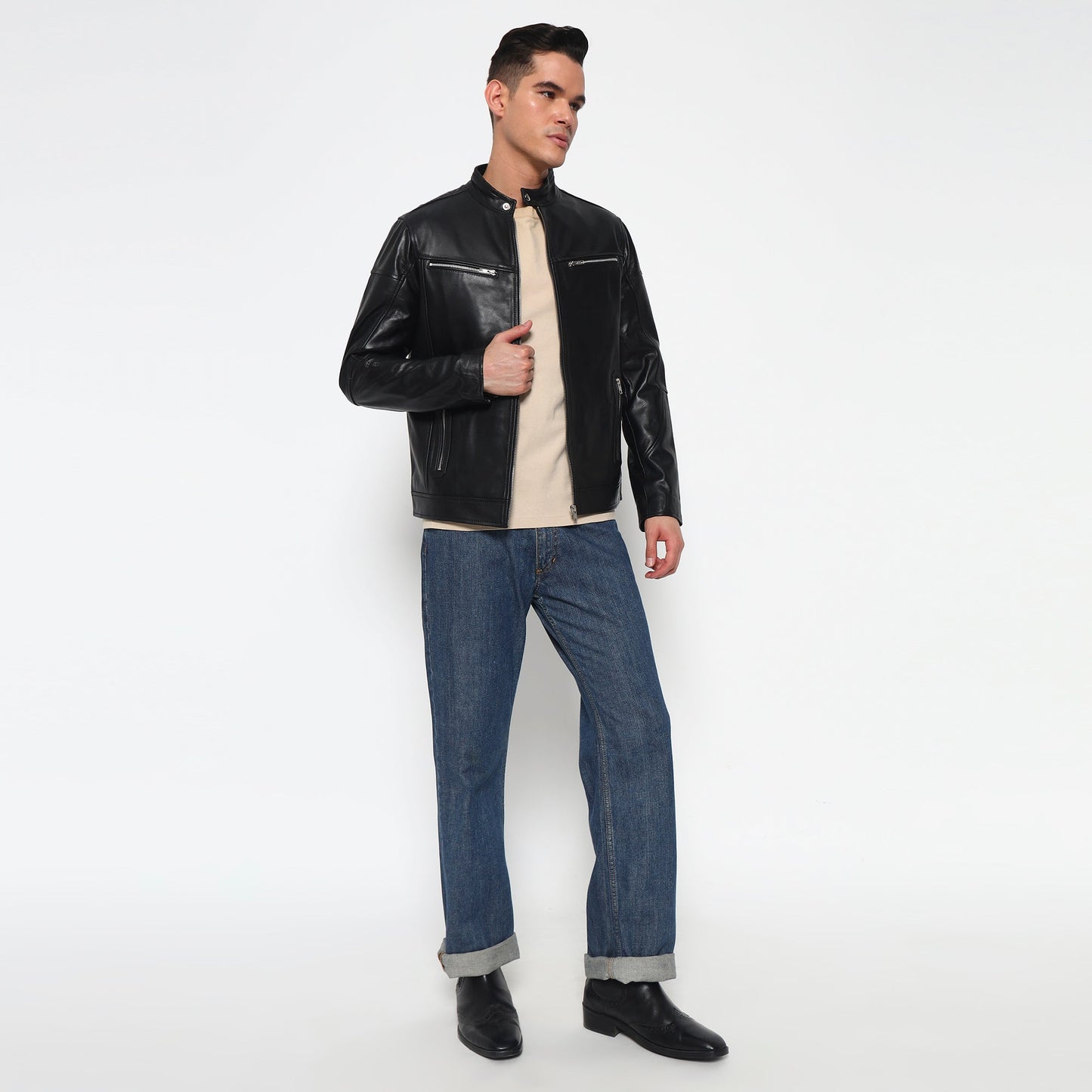 City Rider Black Leather Jacket