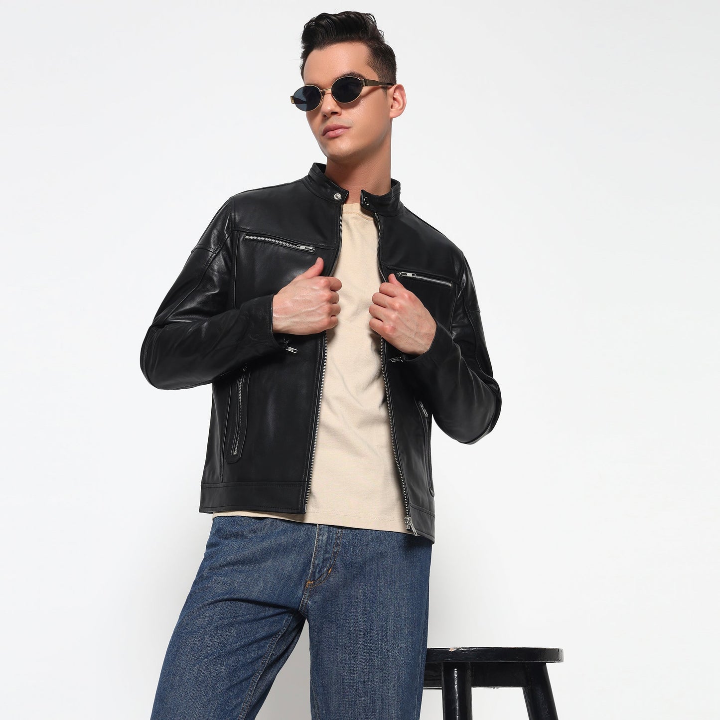 City Rider Black Leather Jacket