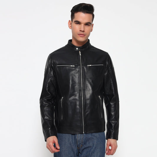City Rider Black Leather Jacket
