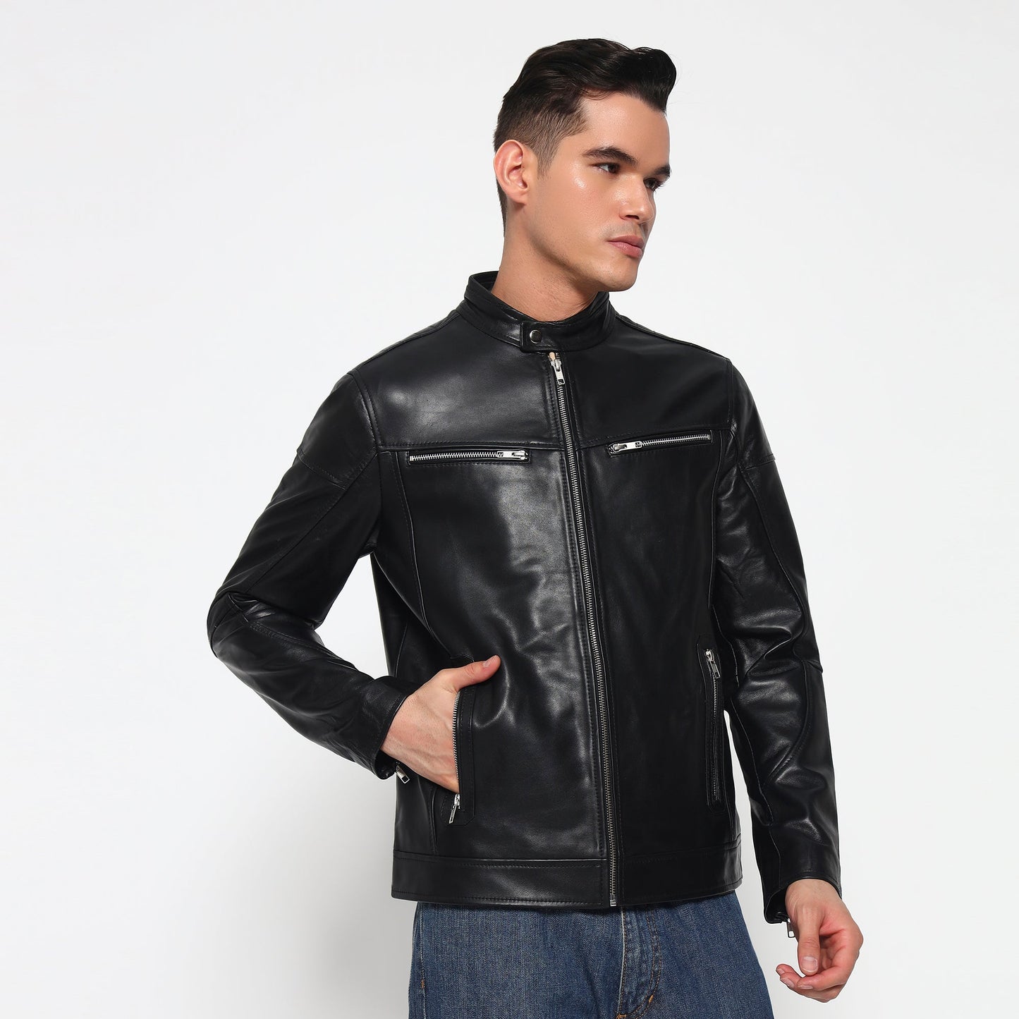 City Rider Black Leather Jacket