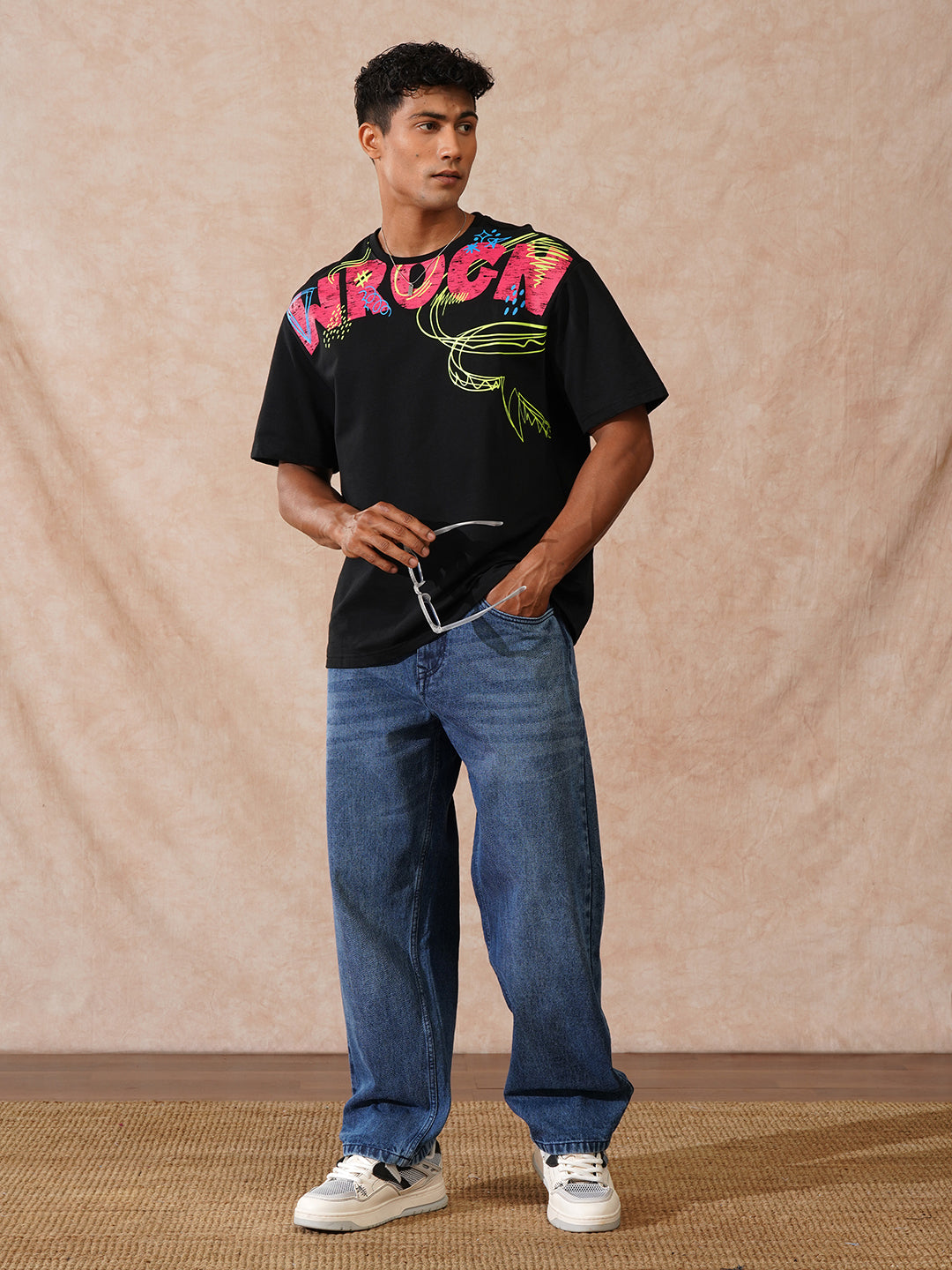 Faded Loose Fit Jeans | Blue