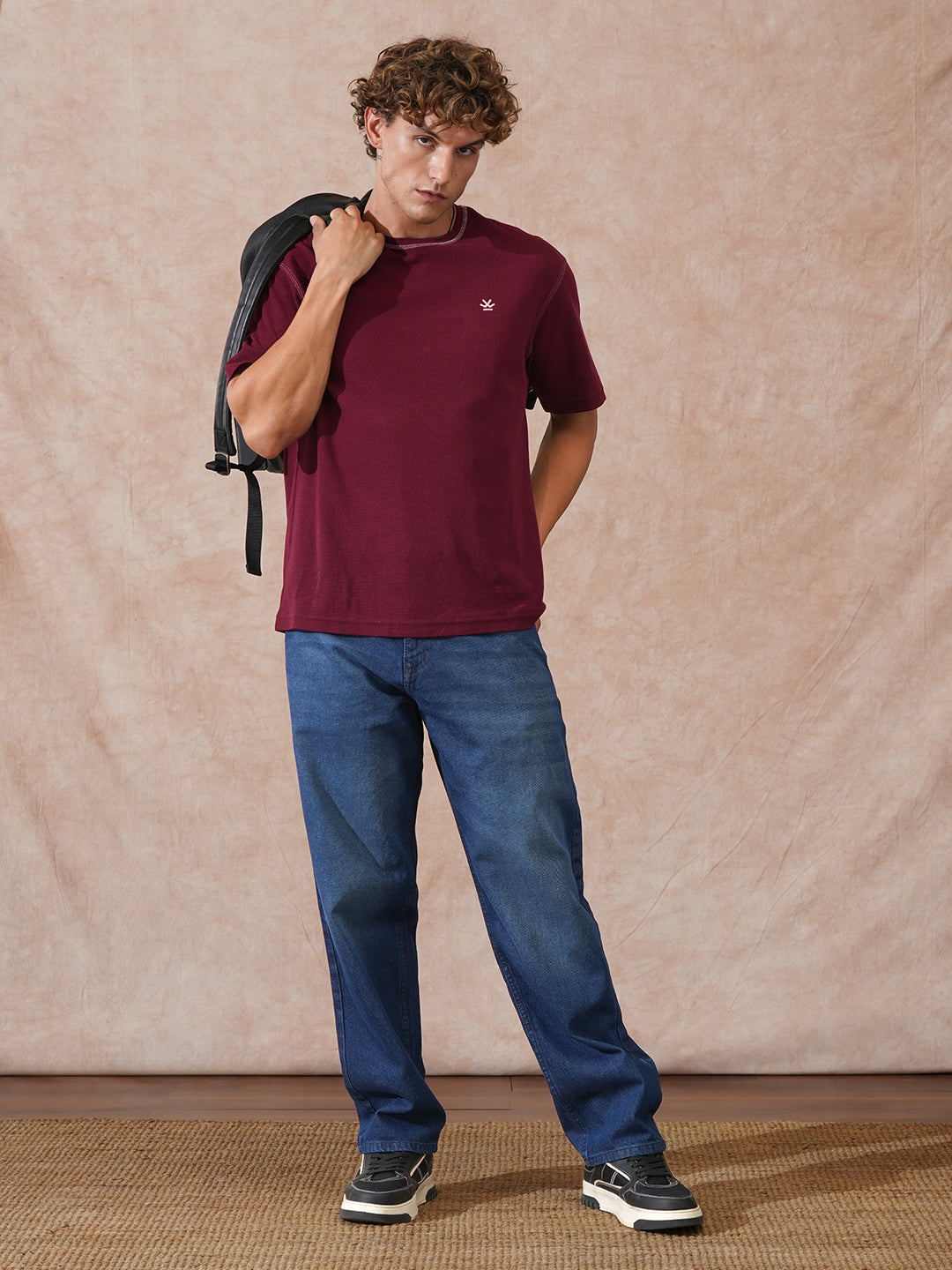 Heavy Fade Loose Fit Jeans | Dark Blue