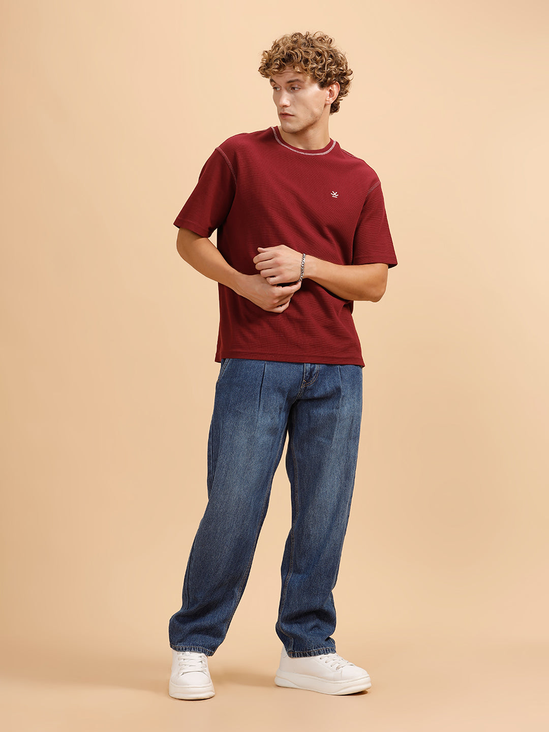 Heavy Fade Loose Fit Jeans | Dark Blue