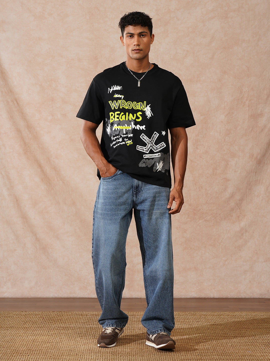 Faded Loose Fit Jeans | Blue