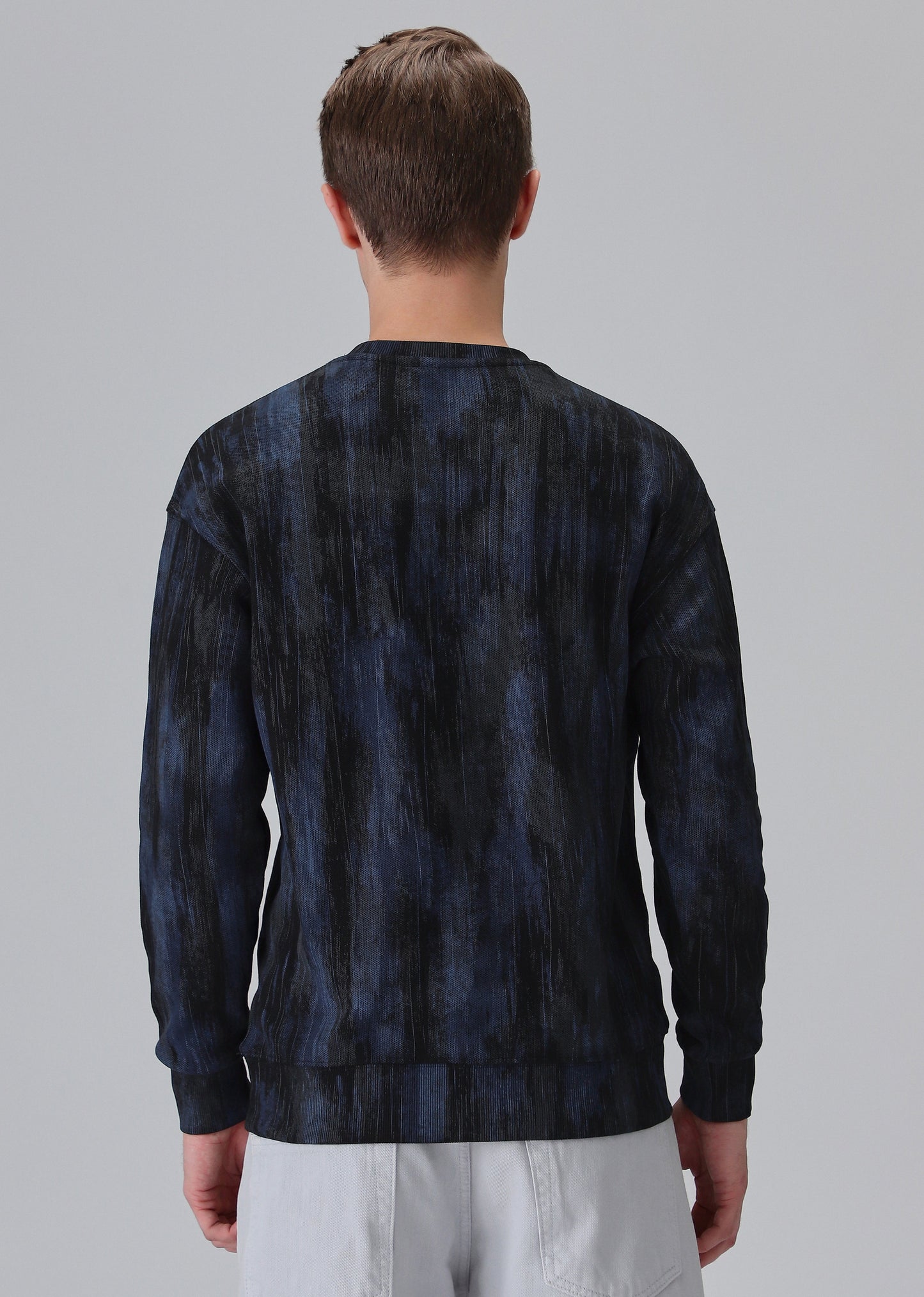 Color Stripes Blue Sweatshirt