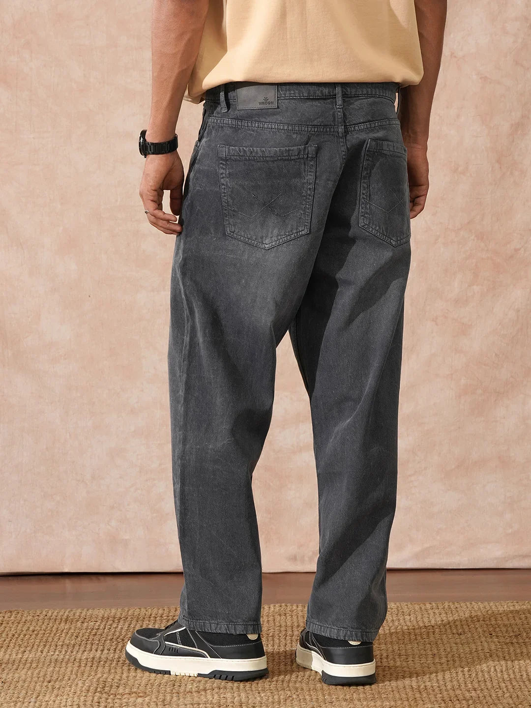 Washed Loose Fit Jeans | Grey