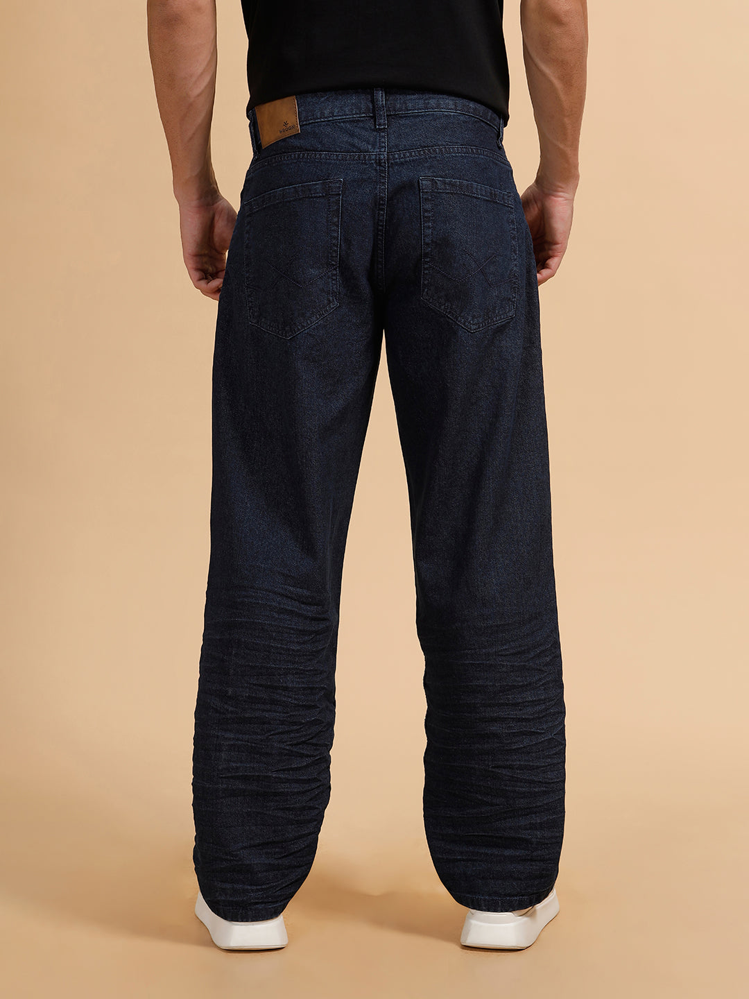 Light Fade Loose Fit Jeans | Dark Blue