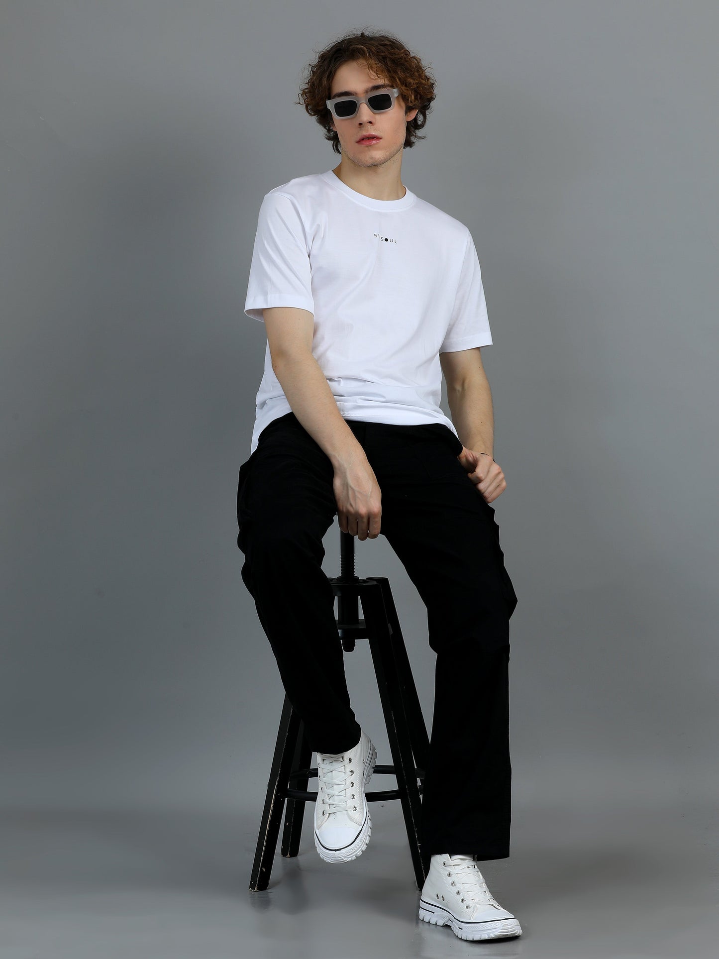 Pack of 2 Cotton Relaxed Fit Cargo Trousers, Black Moss Green